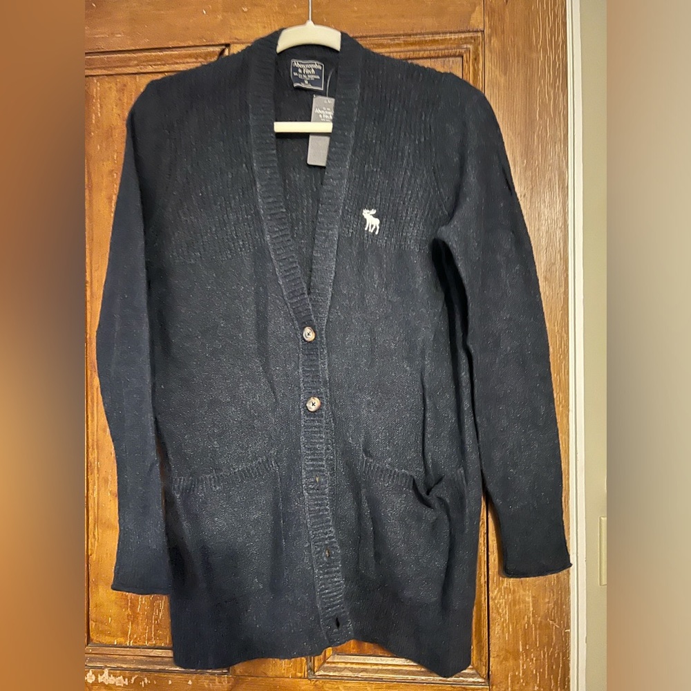 Abercrombie &Fitch long navy cardigan
